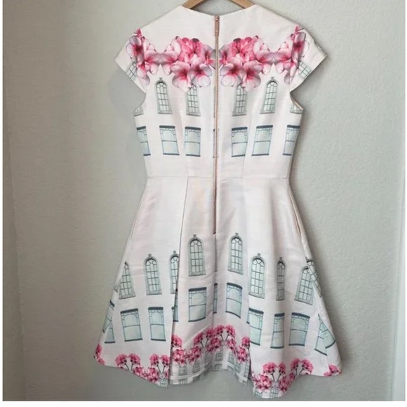 Ted Baker London Deonny Window Box Skater Mini Dress Pink 
TB size4 US size10 - Picture 3 of 7